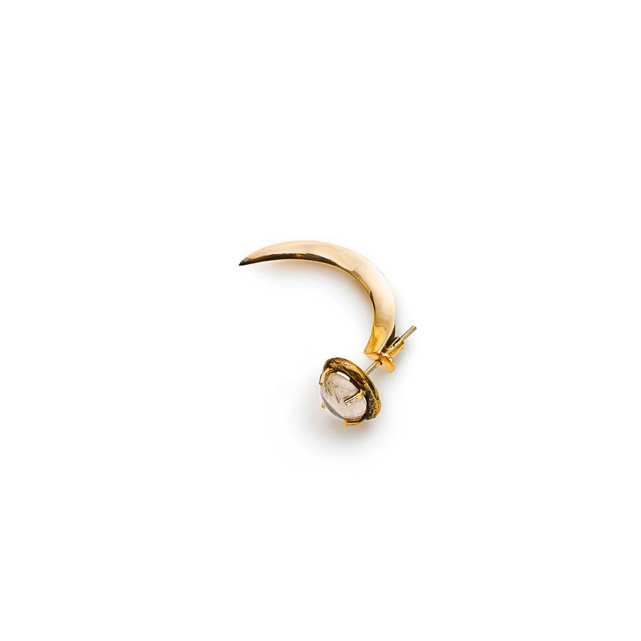 Rutile quartz hook earring UNCINI | OR QRZ RUT1/2 BR